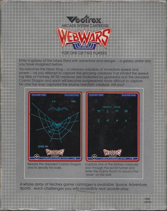 Web Wars box art for Vectrex